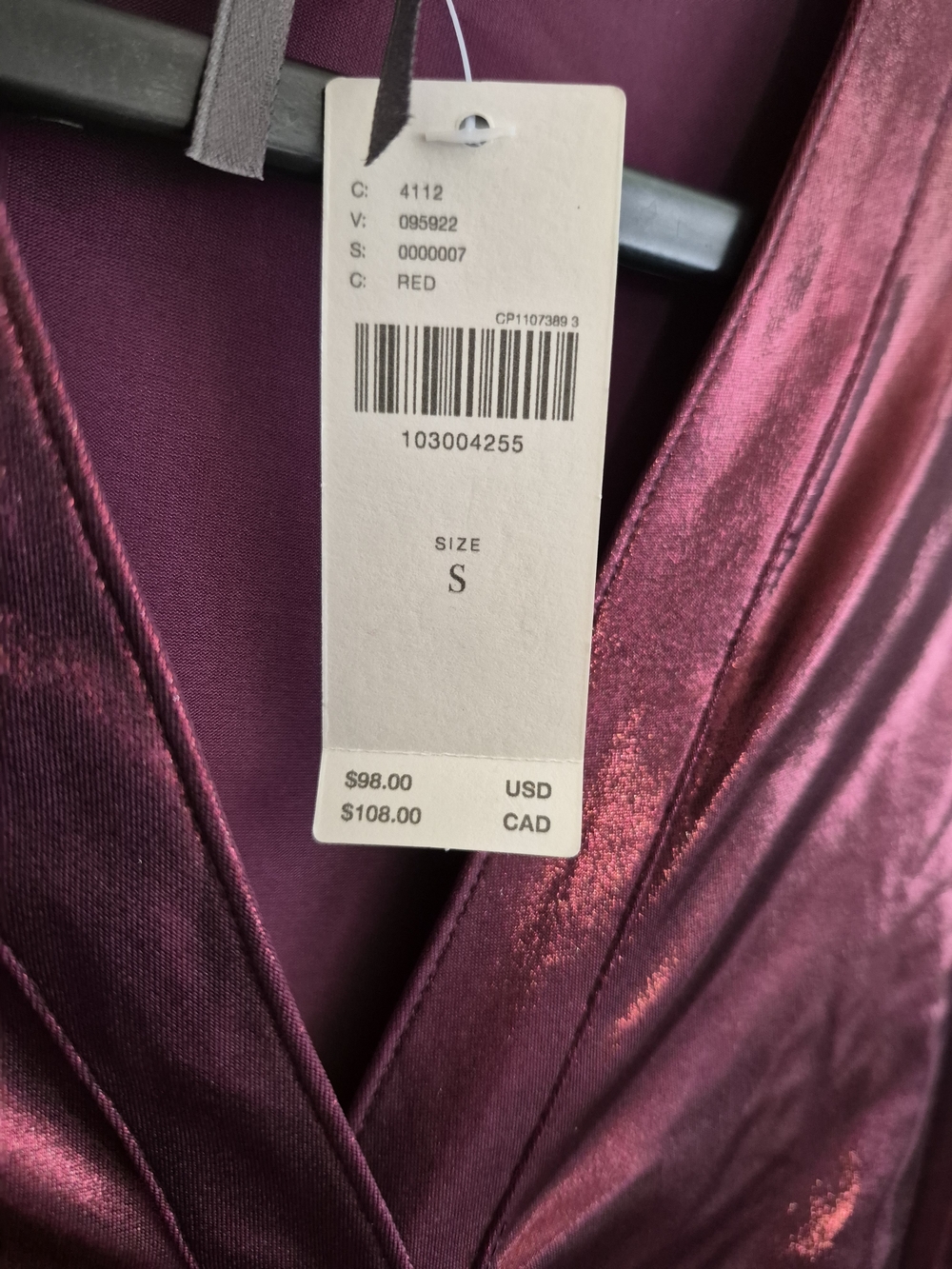 Anthropologie Velvet Wrap Blouse - Red